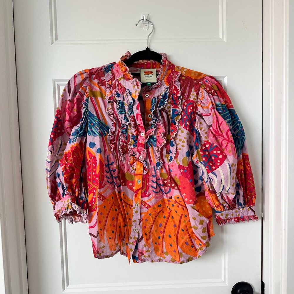FARM Rio LILAC COLORFUL PARTY BLOUSE